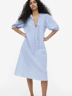 H&M | Dresses | Cotton Dress With Flared Skirt | Poshmark